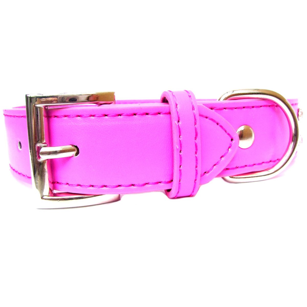 2-Row Crystal Collar & Lead Set – Hot Pink