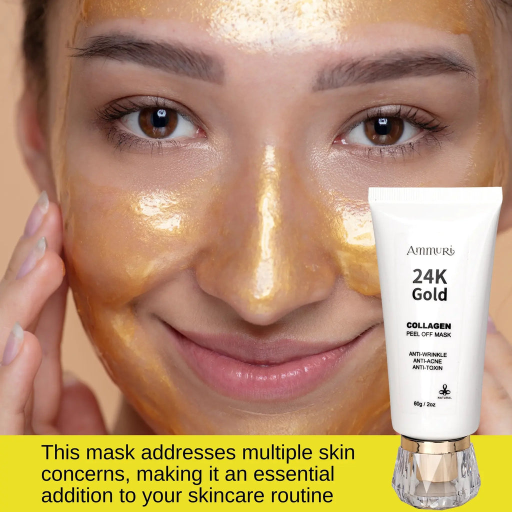 24K Gold Peel-Off Face Mask – Radiance & Deep Cleansing
