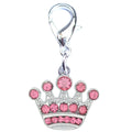Crystal Crown Pet Collar Charm – Pink