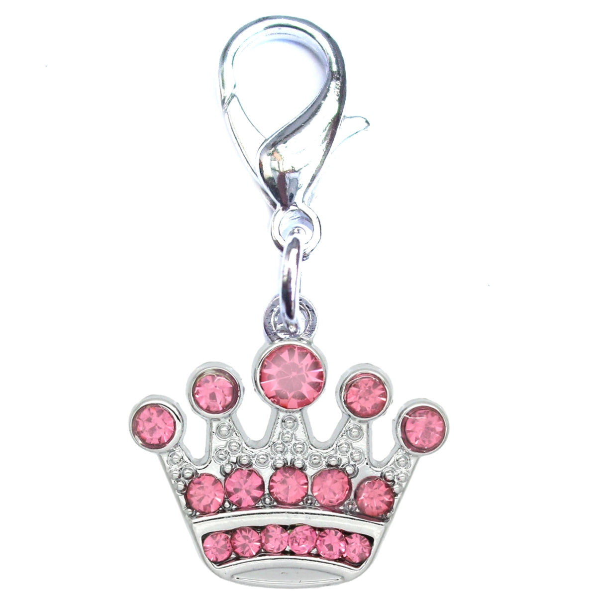 Crystal Crown Pet Collar Charm – Pink