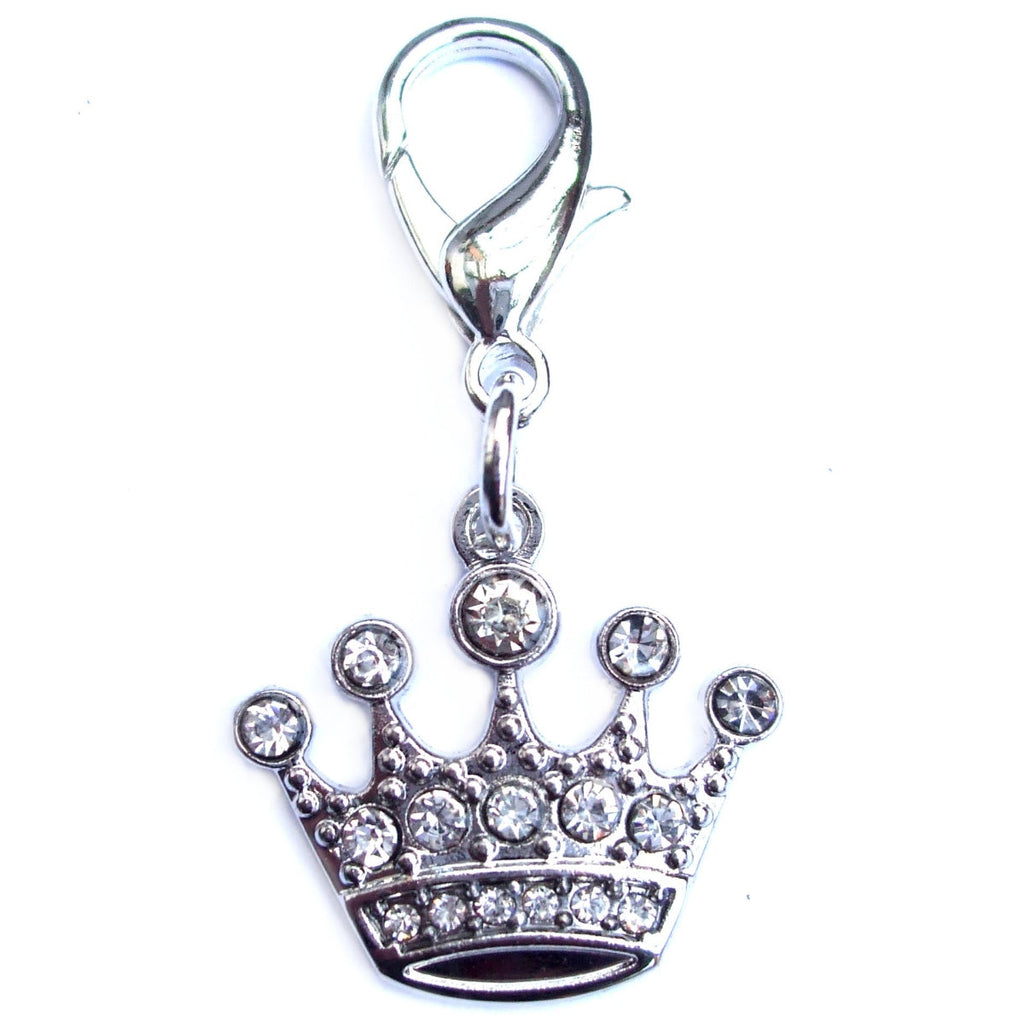 Crystal Crown Pet Collar Charm – Pink